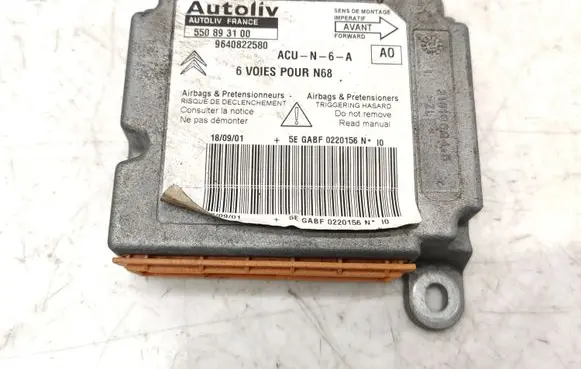 Citroen Xsara Picasso Airbag control unit/module 9640822580 550893100