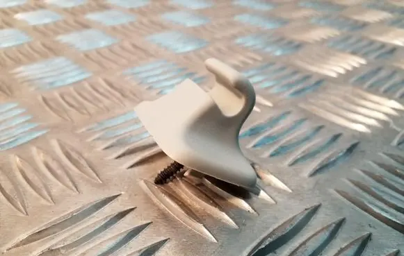 Sun visor clip/hook/bracket