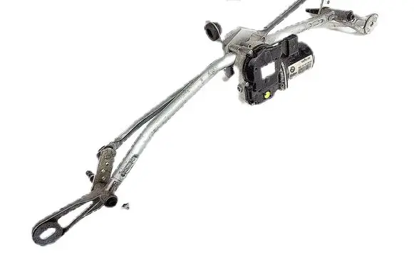 Front wiper linkage and motor
