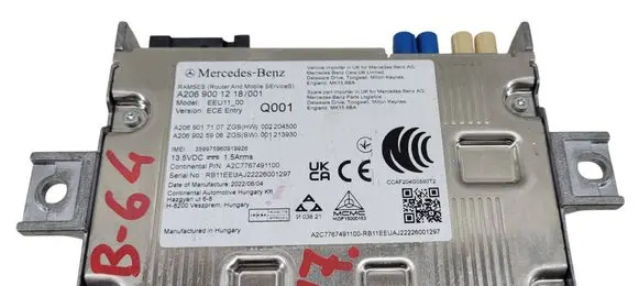 Mercedes-Benz C W206 Other control units/modules A2069001218.Kolumb