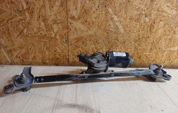 Front wiper linkage and motor