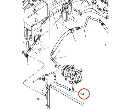 Air conditioning (A/C) pipe/hose
