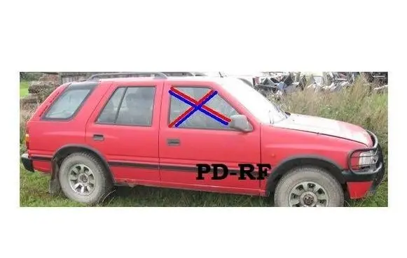 Opel Frontera A Front door window glass four-door 161290