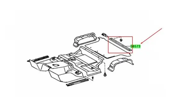 Toyota Land Cruiser (BJ70) Front bumper splitter molding 5857390K00