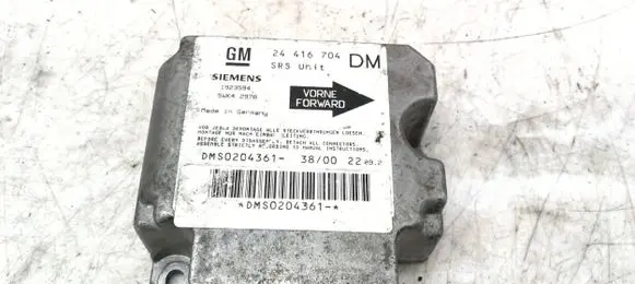 Opel Zafira A Airbag control unit/module 24416704 1923594 5WK42978