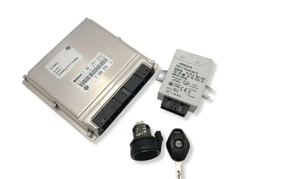 BMW 3 E46 Engine ECU kit and lock set 7789376 61356905666 0281010314