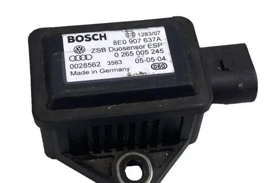 Audi A8 S8 D3 4E ESP acceleration yaw rate sensor 8E0907637A 0265005245 0028562