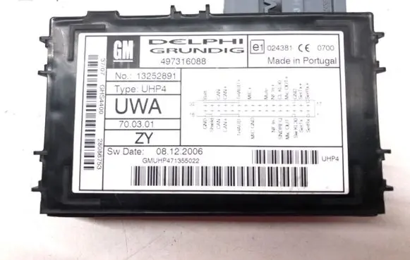 Opel Astra H Bluetooth control unit module 13252891