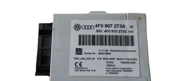 Audi A6 S6 C6 4F Tire pressure control unit 4F0907273A
