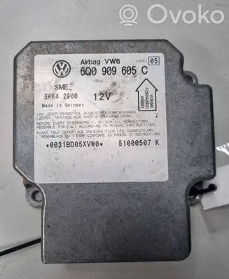 Volkswagen PASSAT B5.5 Airbag control unit/module 6Q0909605C