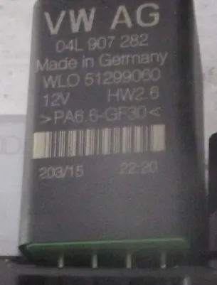 Seat Alhambra (Mk2) Glow plug pre-heat relay 04L907282
