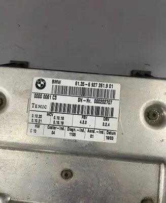 BMW 7 E65 E66 Seat control module 6927261 00000061C3 000202707