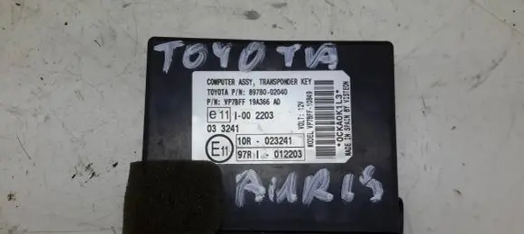Toyota Auris 150 Other control units/modules 8978002040 VP7BF19A36AAD