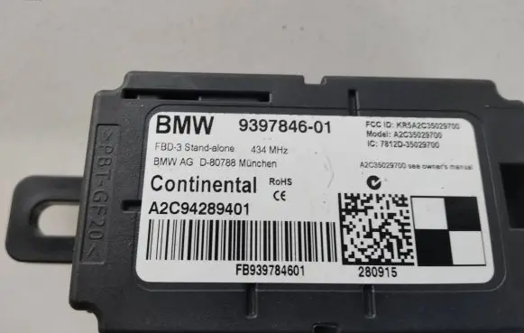 BMW M3 F80 Antenna control unit 9397846 A2C94289401