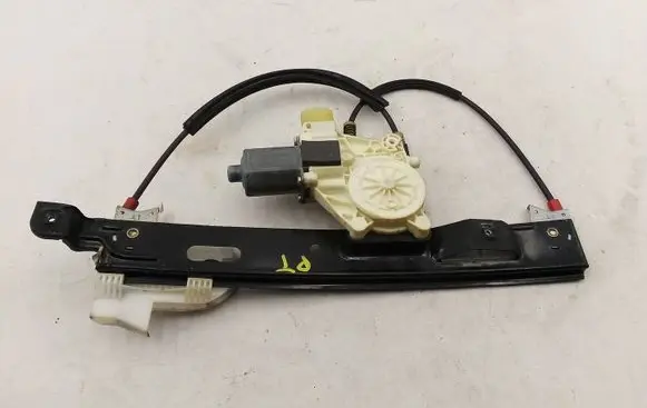 Rear door window regulator with motor
