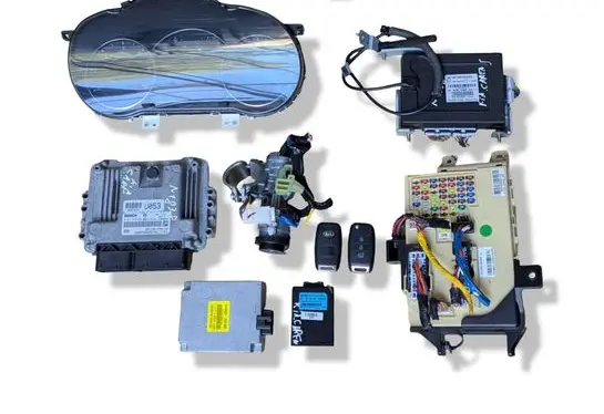 KIA Carens III Engine ECU kit and lock set 0281019595 391202A410