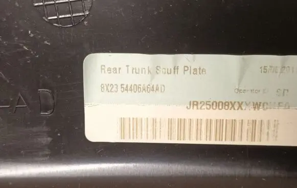 Jaguar XF X250 Trunk/boot sill cover protection 8X2354406A64AD