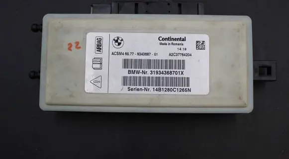 BMW X3 F25 Airbag control unit/module 9343687 A2C37764204 31934368701X