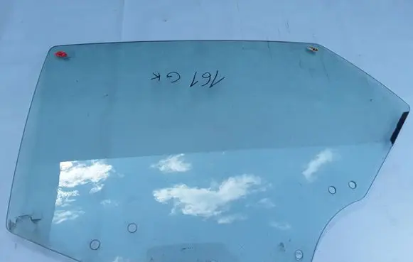 Mazda 323 Rear door window glass 43R00014 DOT23AS2M408