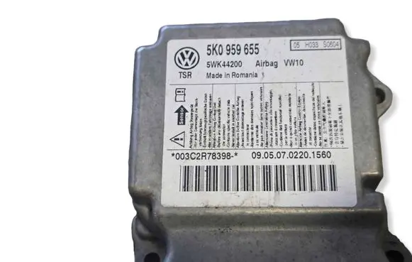 Volkswagen Golf V Airbag control unit/module 5K0959655 003C278398 5WK44200