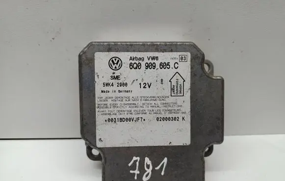 Volkswagen PASSAT B5.5 Airbag control unit/module 6Q0909605C 02000302K 5WK42900