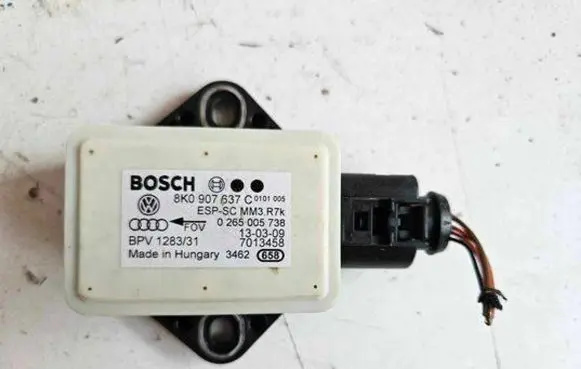 Audi A4 S4 B8 8K ESP acceleration yaw rate sensor 8K0907637C 7013458 0265005738