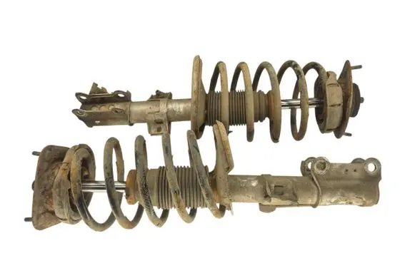 Front shock absorber with coil spring