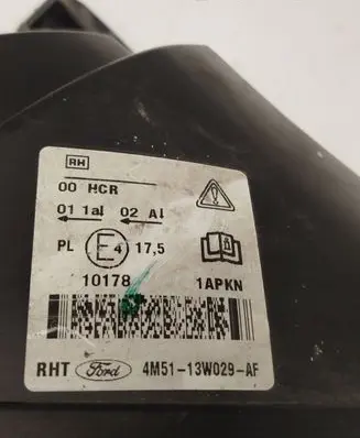 Ford Focus Headlight/headlamp 4M5113W029AF 10178