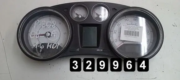 Peugeot 308 Speedometer (instrument cluster) 9665108080