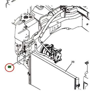 Chrysler Voyager Air conditioning (A/C) pipe/hose 05005221AC 05005221AD