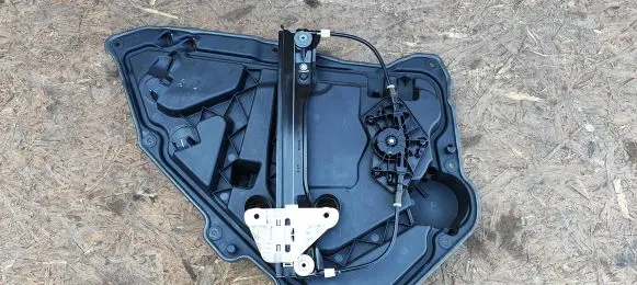 Rear door window regulator with motor