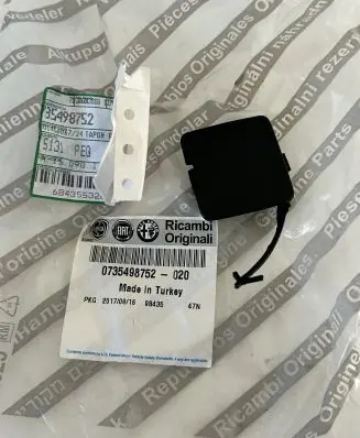 Fiat Doblo Rear bumper row hook cap/cover 0735498752
