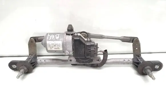 Front wiper linkage and motor