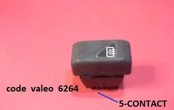 Renault Clio I Windscreen/window heater switch VALEO6264