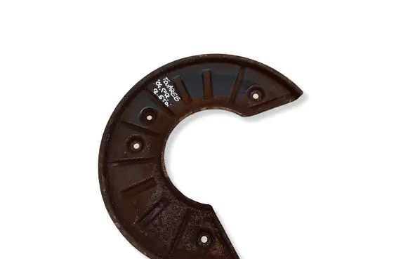 Volkswagen Touareg I Front brake disc dust cover plate 