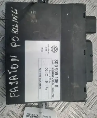 Volkswagen Phaeton Keyless (KESSY) go control unit/module 3D0909135S