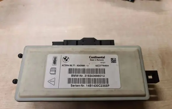 BMW 5 F10 F11 Airbag control unit/module 9343686 31934368601U 14B1430C2355P