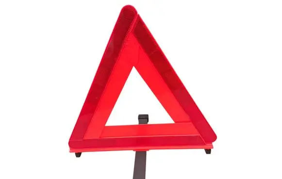 Toyota Yaris GR Emergency warning sign