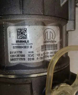 Fiat Ducato Air conditioning (A/C) compressor (pump) 01141799 5802212928 02098043837B