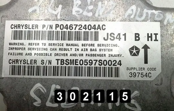 Chrysler Sebring (JS) Engine control unit/module P04672404AC
