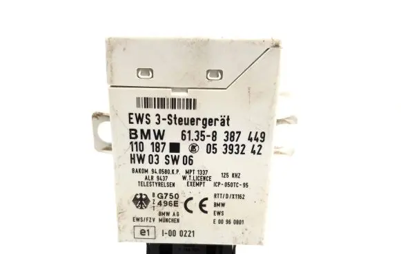 BMW 3 E46 Immobilizer control unit/module 8387449 05393242 110187