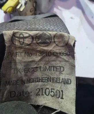 Toyota Yaris Front seatbelt TEAB2EF025P 040841