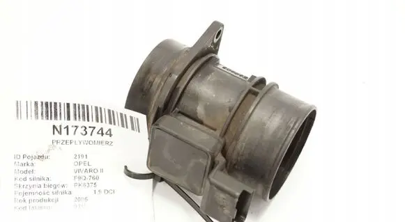 Opel Vivaro Mass air flow meter 5WK9620