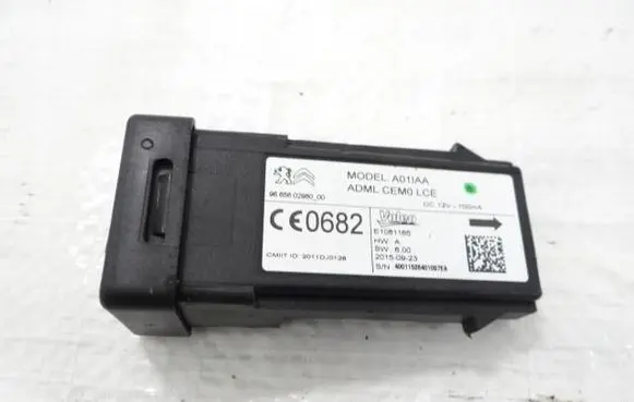 Peugeot 508 Ignition key card reader 9665602980