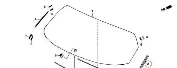 Honda HR-V Rubber seal tailgate window/glass 74440-t7a-003