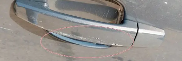 Opel Corsa D Rear door handle trim 