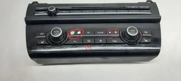 BMW 5 F10 F11 Interior fan control switch 9263749 16046610
