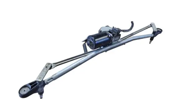 Front wiper linkage and motor