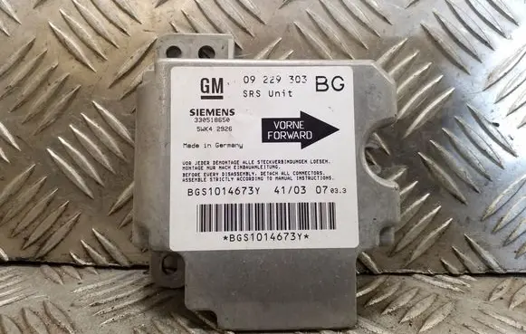 Opel Zafira A Airbag control unit/module 09229303
