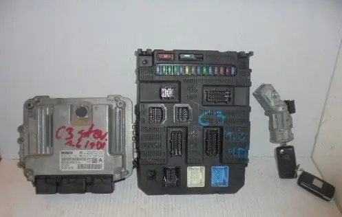 Citroen C3 Engine ECU kit and lock set 9662212280 9659285480